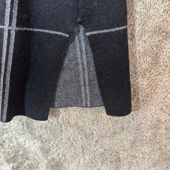Magaschoni Black Windowpane Long Sweater Vest Duster Cardigan Sleeveless 1X XL - Picture 5 of 8